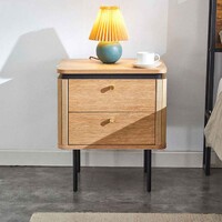 Nola Wooden Bedside Table - Natural