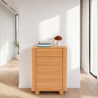 Kenston 5 Drawers Chest Tallboy, Natural