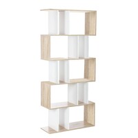 Kitson Wooden Display Shelf White & Wood Brown