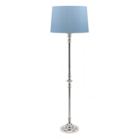 Brooke Moonstone Blue Floor Lamp with Tapered Round Shade