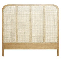 Palm Springs Horizon Timber & Rattan Bed Headboard, King