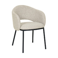 Jesse Black Dining Chair - Clay Grey