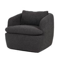 Parker Swivel Accent Chair, Dark Grey