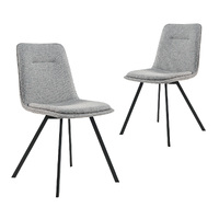 Set of 2 Robels Upholstered Dining Chairs, Grey