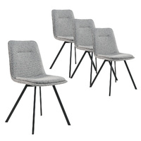 Set of 4 Robels Upholstered Dining Chairs, Grey