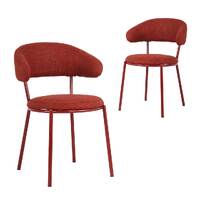 Set of 2 Oneal Dining Chairs, Plum