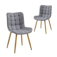 Set of 2 Sleigh Dining Chairs, Ash