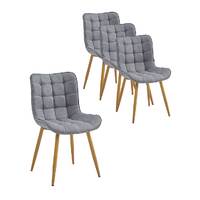 Set of 4 Sleigh Dining Chairs, Ash