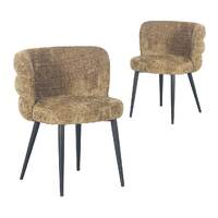 Set of 2 Aniela Upholstered Dining Chairs, Moss