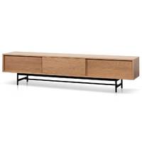 Medena 2.1m Wooden Entertainment TV Unit - Natural