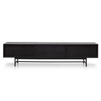 Medena 2.1m Wooden Entertainment TV Unit - Full Black