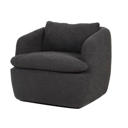 Parker Swivel Accent Chair, Dark Grey