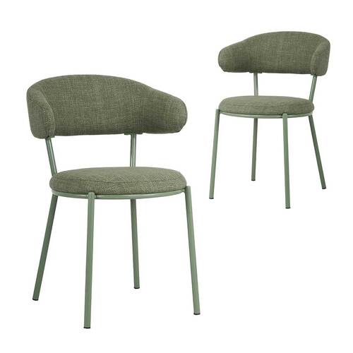 Set of 2 Oneal Dining Chairs, Moss