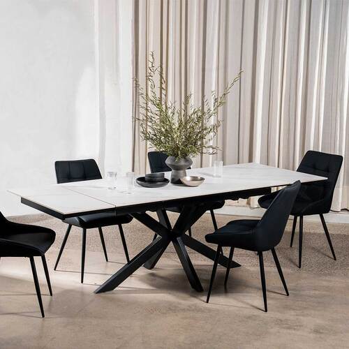 Craig Extendable Dining Table, Snow White