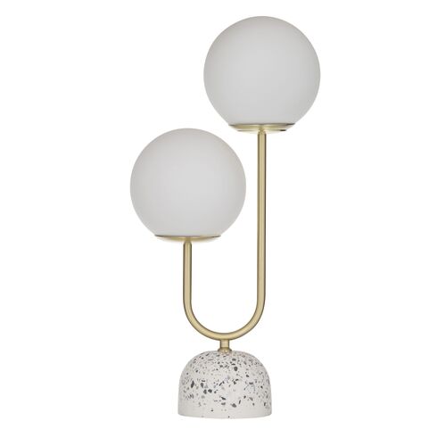 Tivoli Table Lamp White & Gold