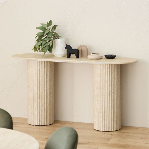 Chase Travertine Console Table