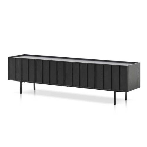 Adele 2m Wooden TV Entertainment Unit - Full Black