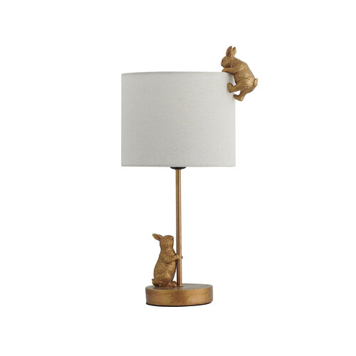 Two Rabbits Playing Table Lamp